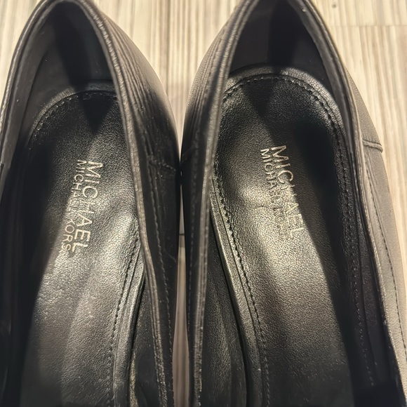 Michael Michael Kors black leather penny loafers with small block heel sz 8.5 - Picture 4 of 10